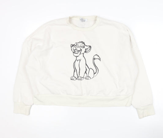 Disney The Lion King Women's Ivory Pullover Sweatshirt M
