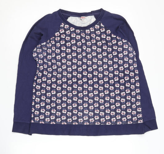 Cath Kidston Women's Blue Floral Pullover Sweatshirt M
