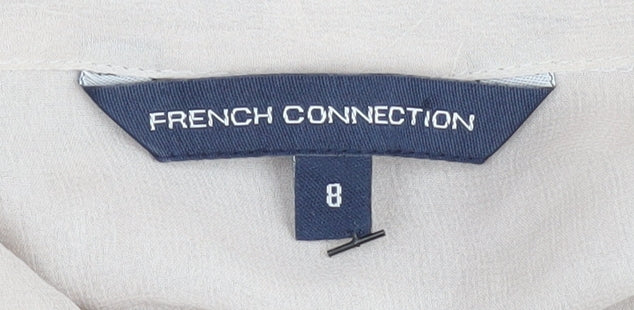 French Connection Women's Beige Silk Blouse Size 8