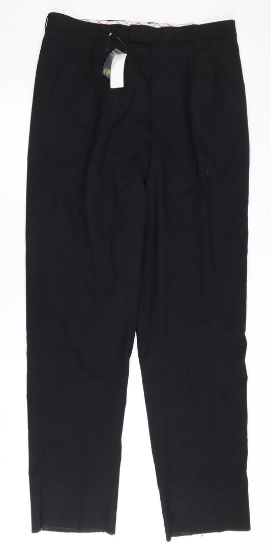 FILA Men’s Black Wool Trousers, Size 36, New