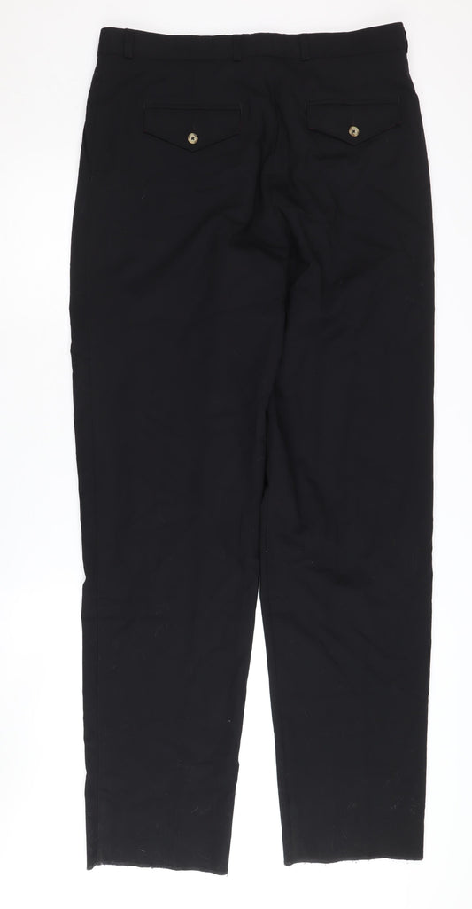 FILA Men’s Black Wool Trousers, Size 36, New