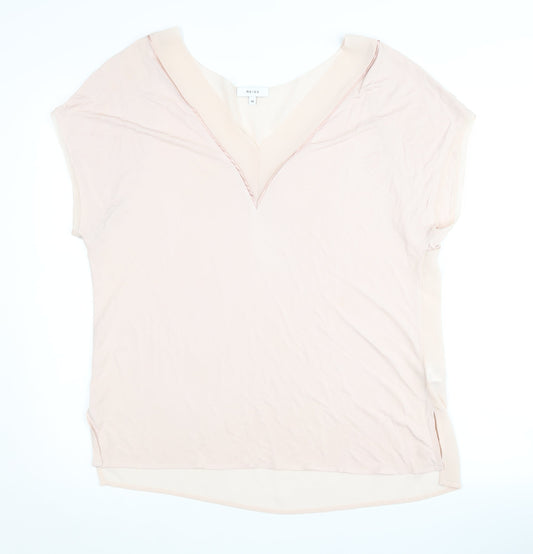 Reiss Women's Ivory V-Neck Sleeveless Top M