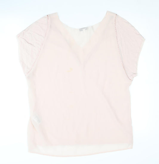 Reiss Women's Ivory V-Neck Sleeveless Top M