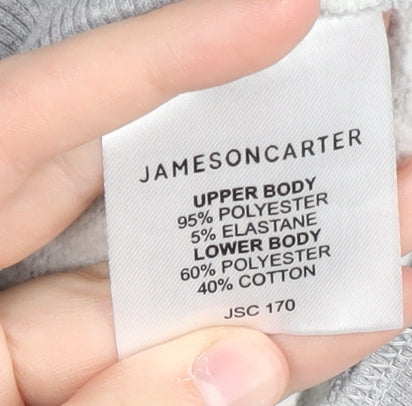 Jameson Carter Men's Black Grey Full Zip Hoodie M