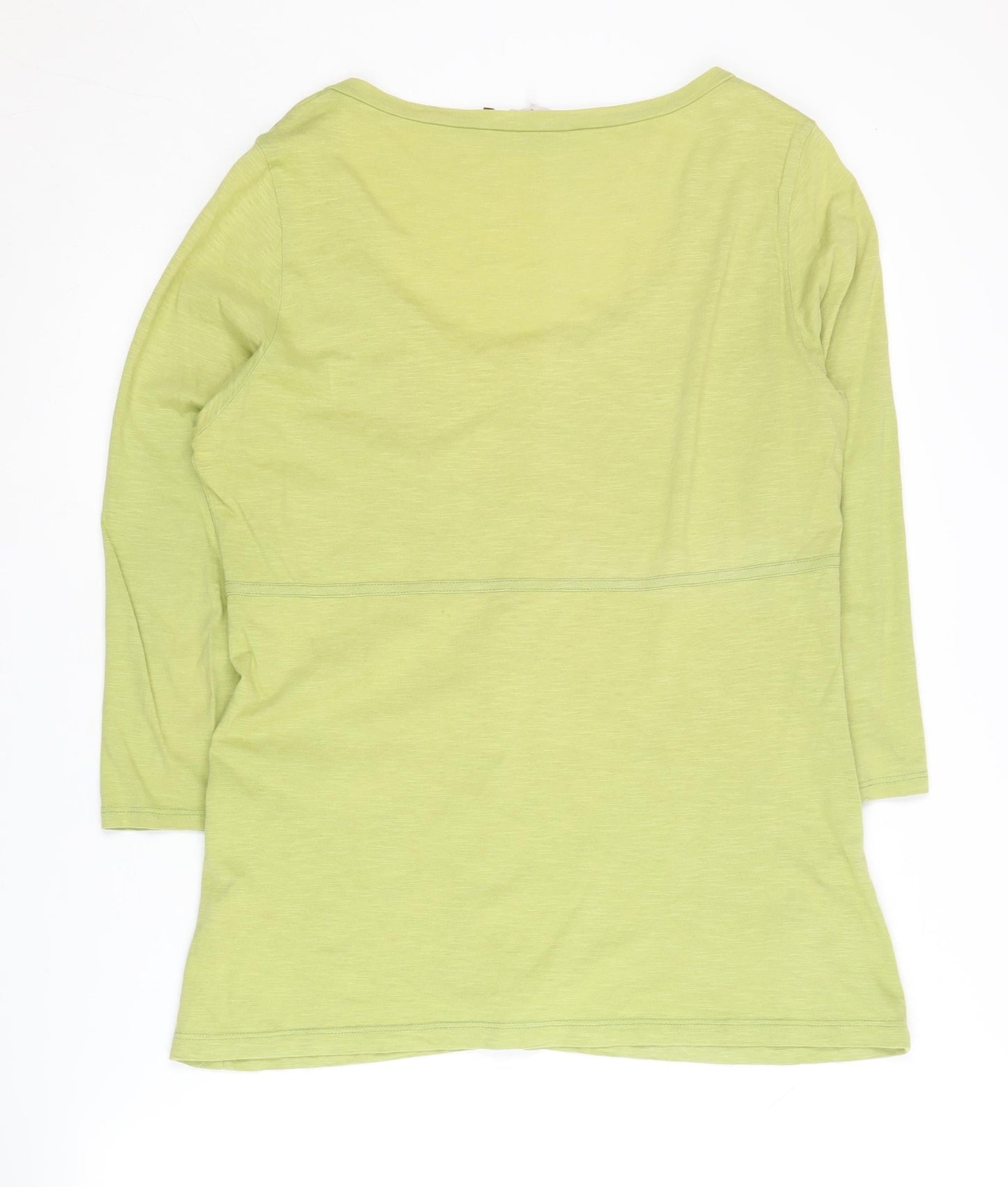 White Stuff Women's Green 3/4 Sleeve Blouse Size 14