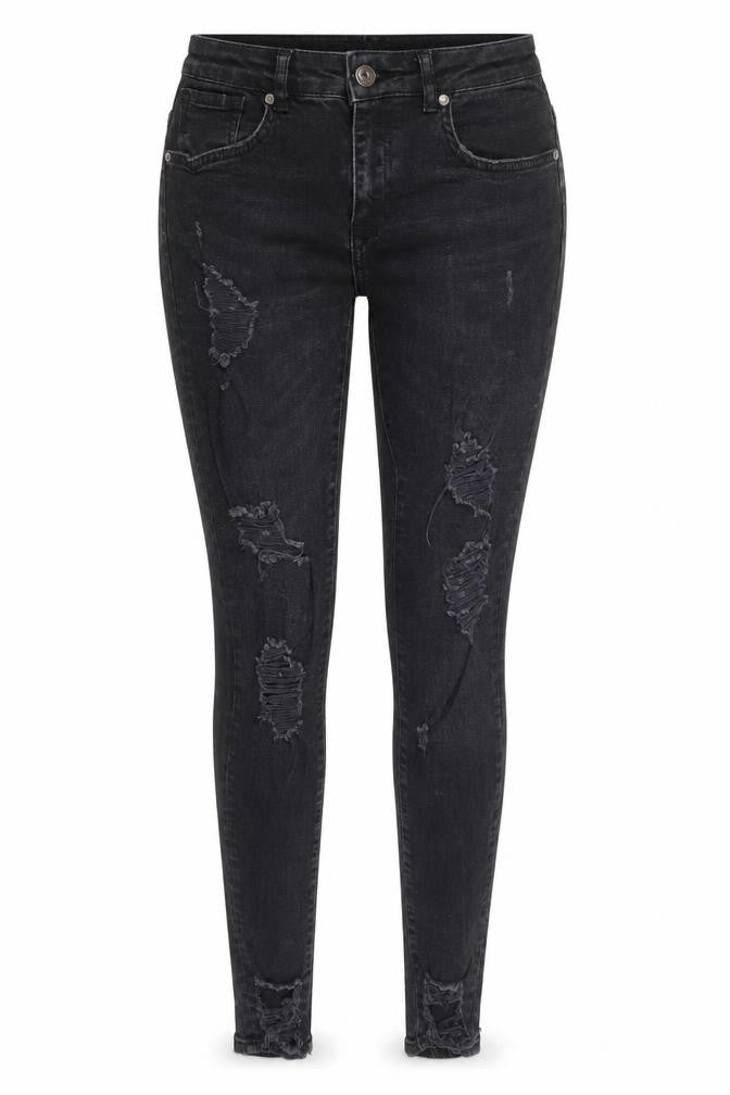 Firetrap Women Black Distressed Skinny Jeans Size 8