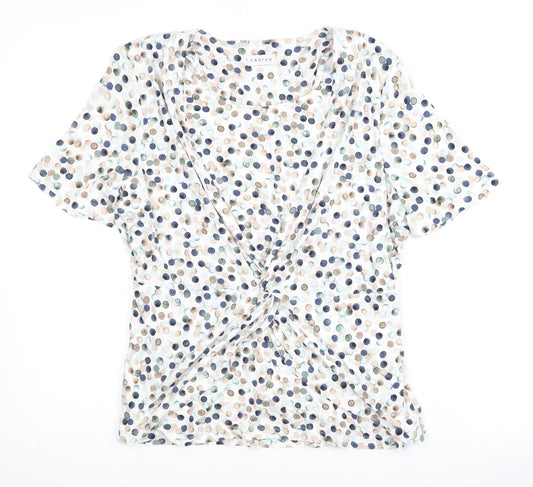 Eastex Women's Multicoloured Polka Dot Blouse Size 10
