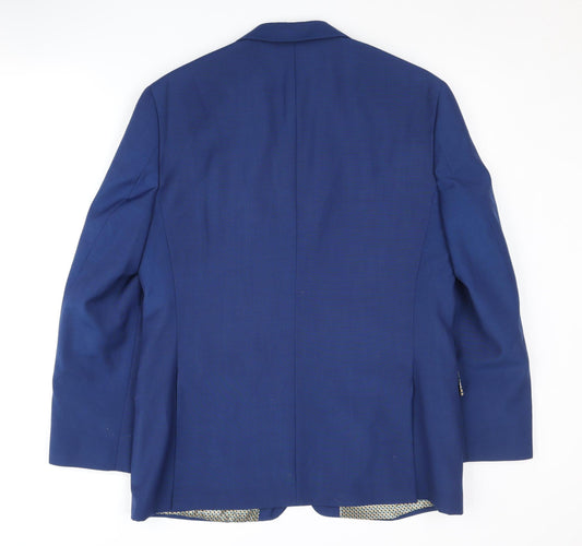 Moss 1851 Men's Blue Blazer 40S Notch Lapel