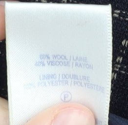 Alexon Women's Blue Check Wool Blazer, Size 12, Vintage