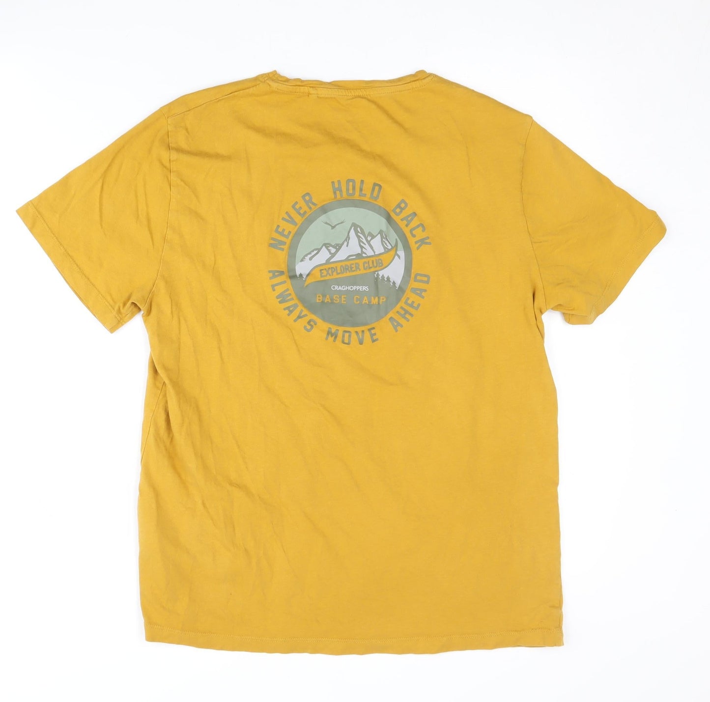 Craghoppers Men's Yellow Outdoor Graphic Tee - M