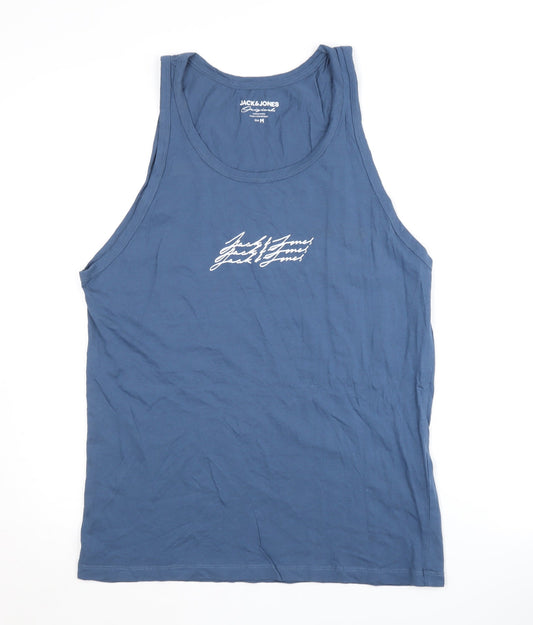 Jack & Jones Blue Sleeveless Men's T-Shirt M