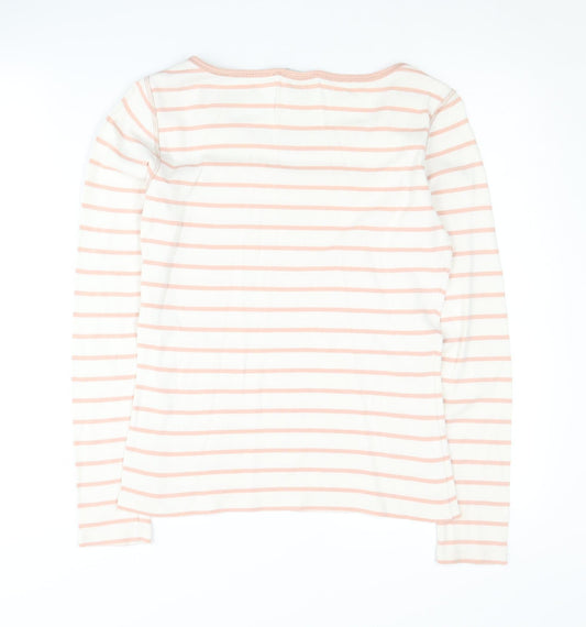 Laura Ashley Women's Multicoloured Striped Top Size 10