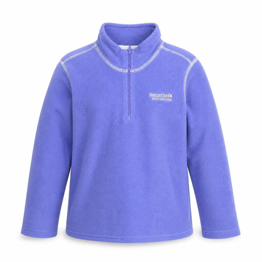 Front view of Regatta girls’ purple fleece sweatshirt, 8 years
