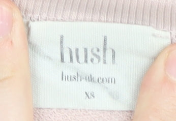 Hush Women's Pink Pullover Sweatshirt XS Relaxed Fit