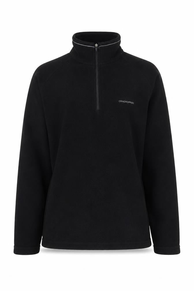 Womens UK 10 Regular Craghoppers Black Full Zip Sweatshirt