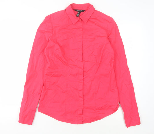 Long Tall Sally Women's Red Button-Up Shirt Size 10
