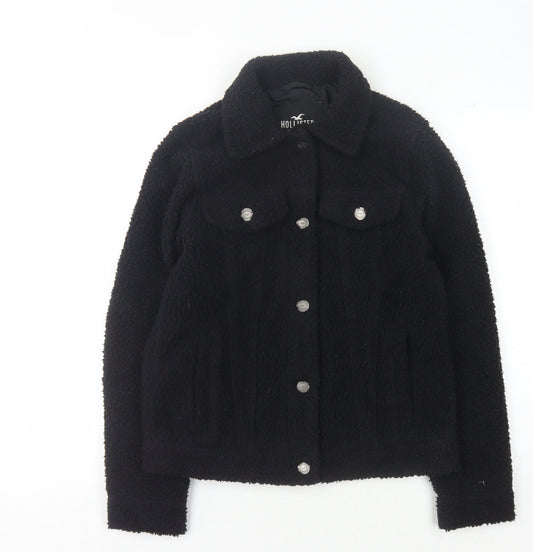 Hollister Women's Black Bomber Jacket Size S