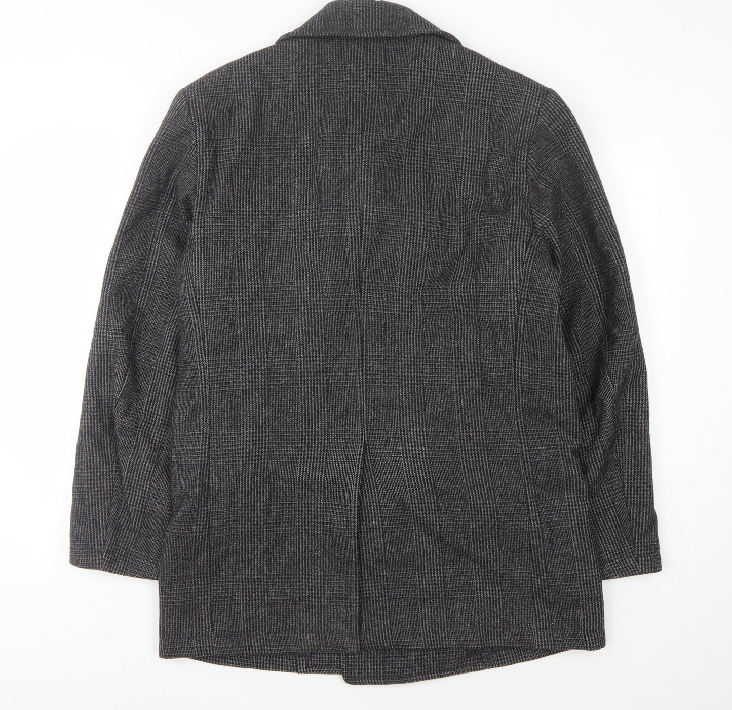 Feraud Men's Grey Wool Cashmere Pea Coat M