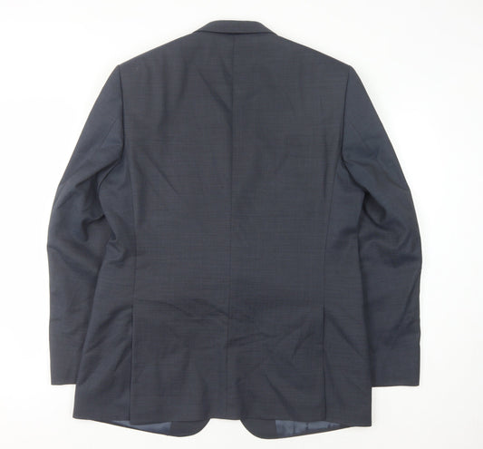 Marks & Spencer Men's Blue Suit Jacket, 42, Classic Fit