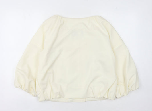 BCBGMAXAZRIA Women's Ivory Jacket, Size S, Button & Zip
