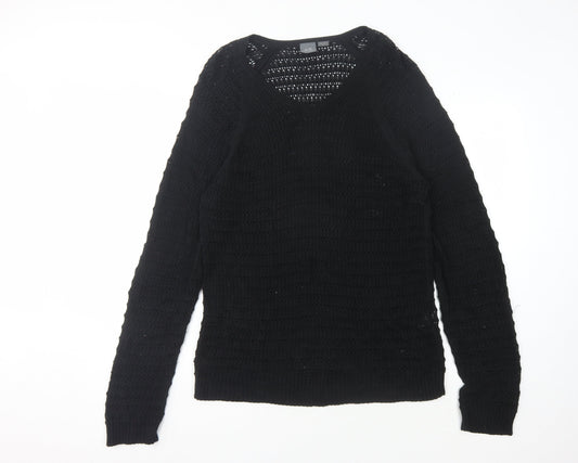Armani Exchange Women's Black V-Neck Pullover Jumper L