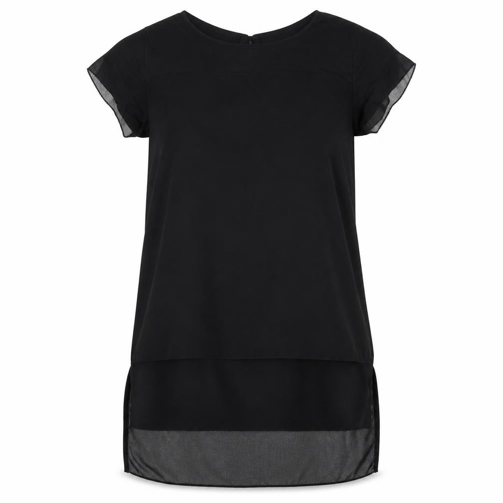 Womens UK Size XS French Connection Black Polyester Blouse