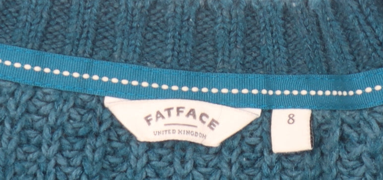 FatFace Women's Blue Knit Pullover Jumper Size 8