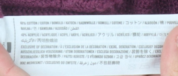 Hollister Women's Purple High Neck Jumper Size M