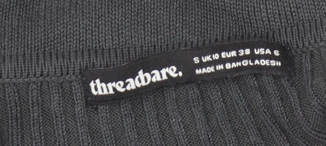 Threadbare Women's Black Knit Dress - Size 10