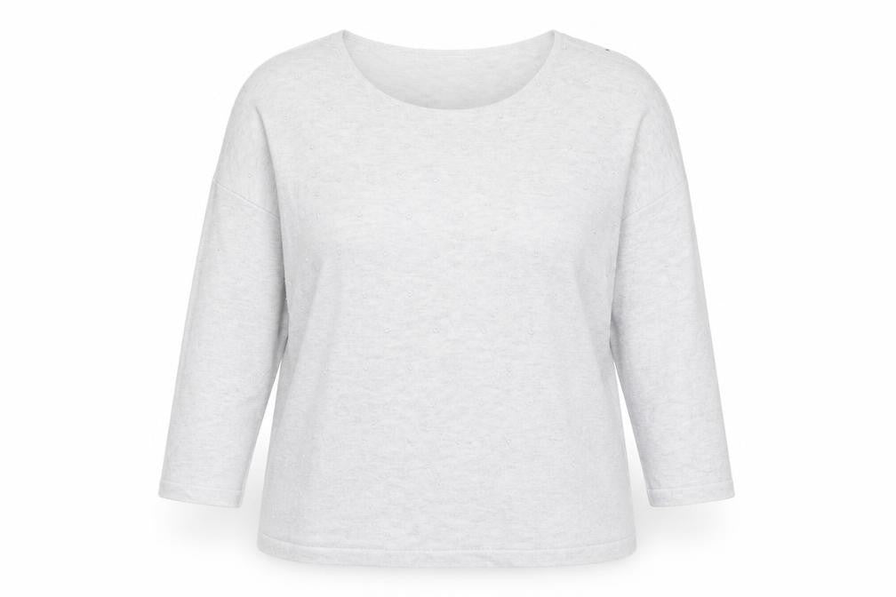 Front view of C&A Women's Grey jumper, size L