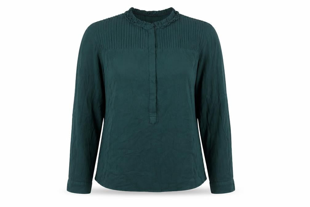 Front view of ESPRIT Women's Green Blouse, size 10