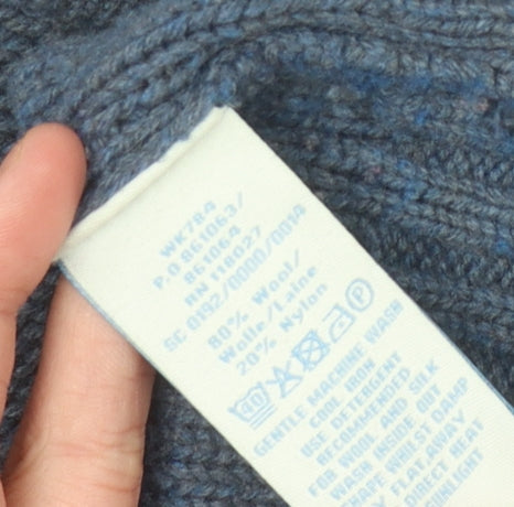 Boden Women's Blue Wool Blend Pullover Jumper UK 14