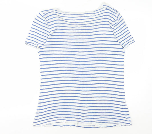 Kew Women's Blue Striped T-Shirt XL Regular Fit