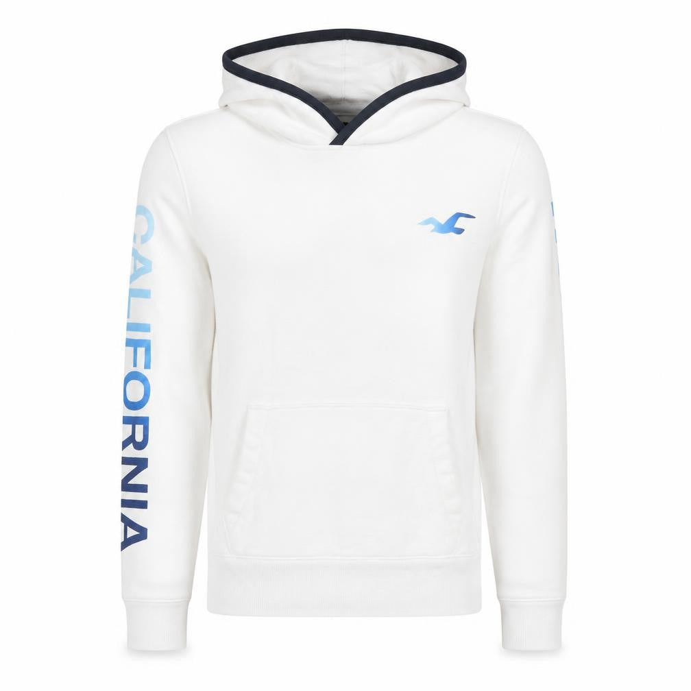 Mens UK XS  Hollister White Pullover Hoodie