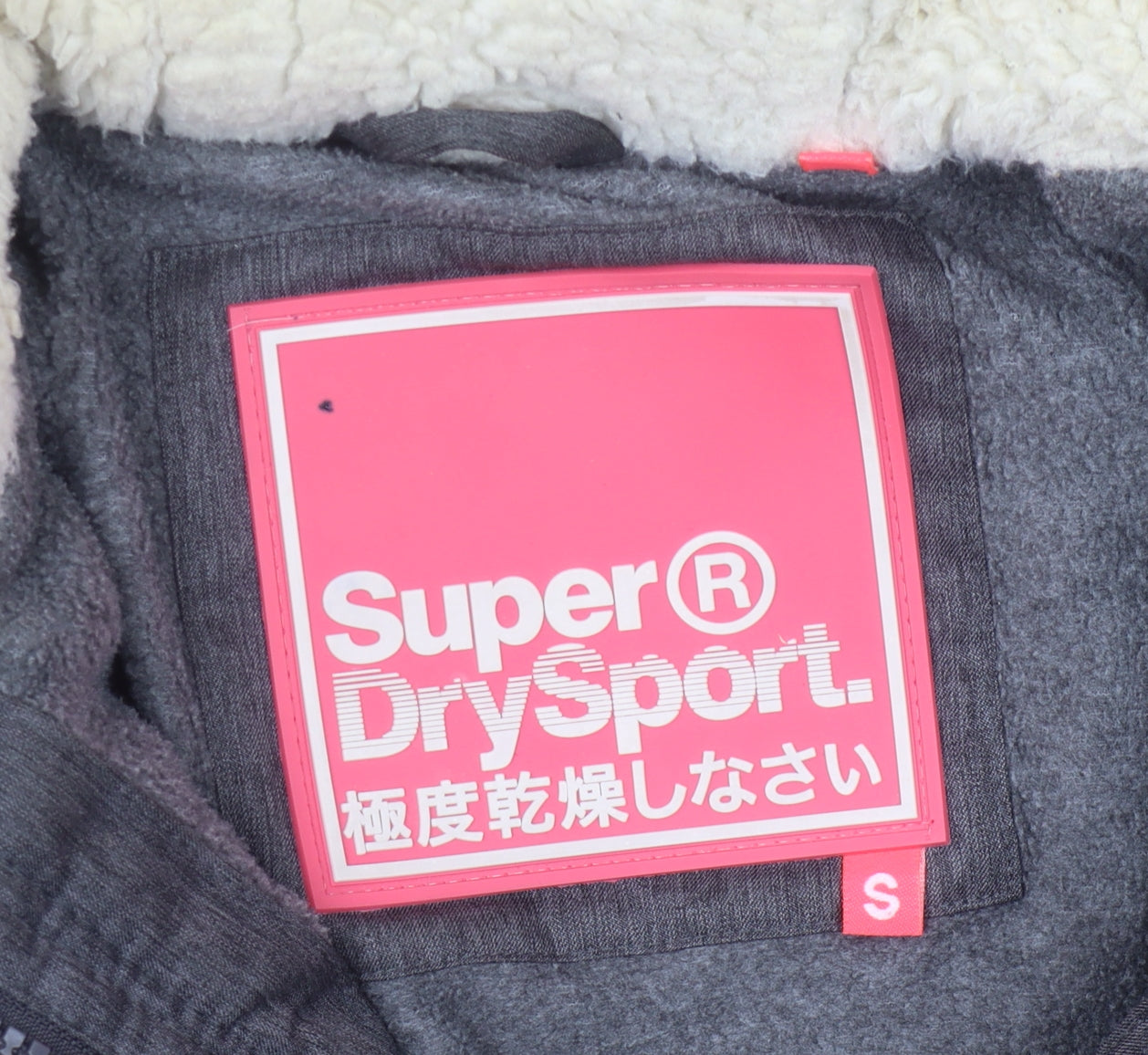 SuperDry Women's Grey Puffer Jacket S with Toggles