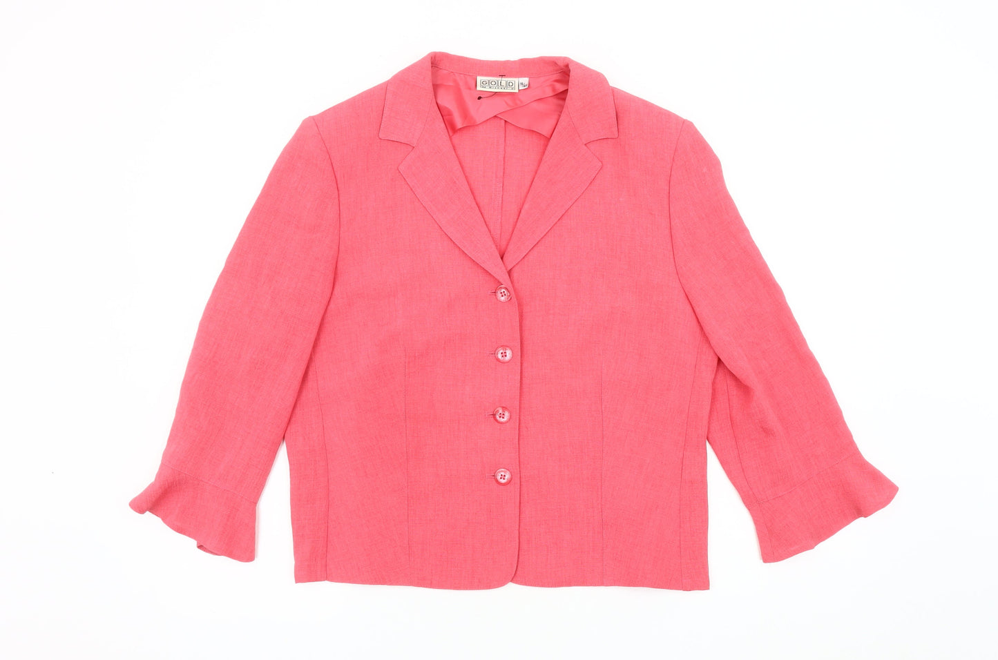 Gold Pink Women's Suit Jacket Size 14