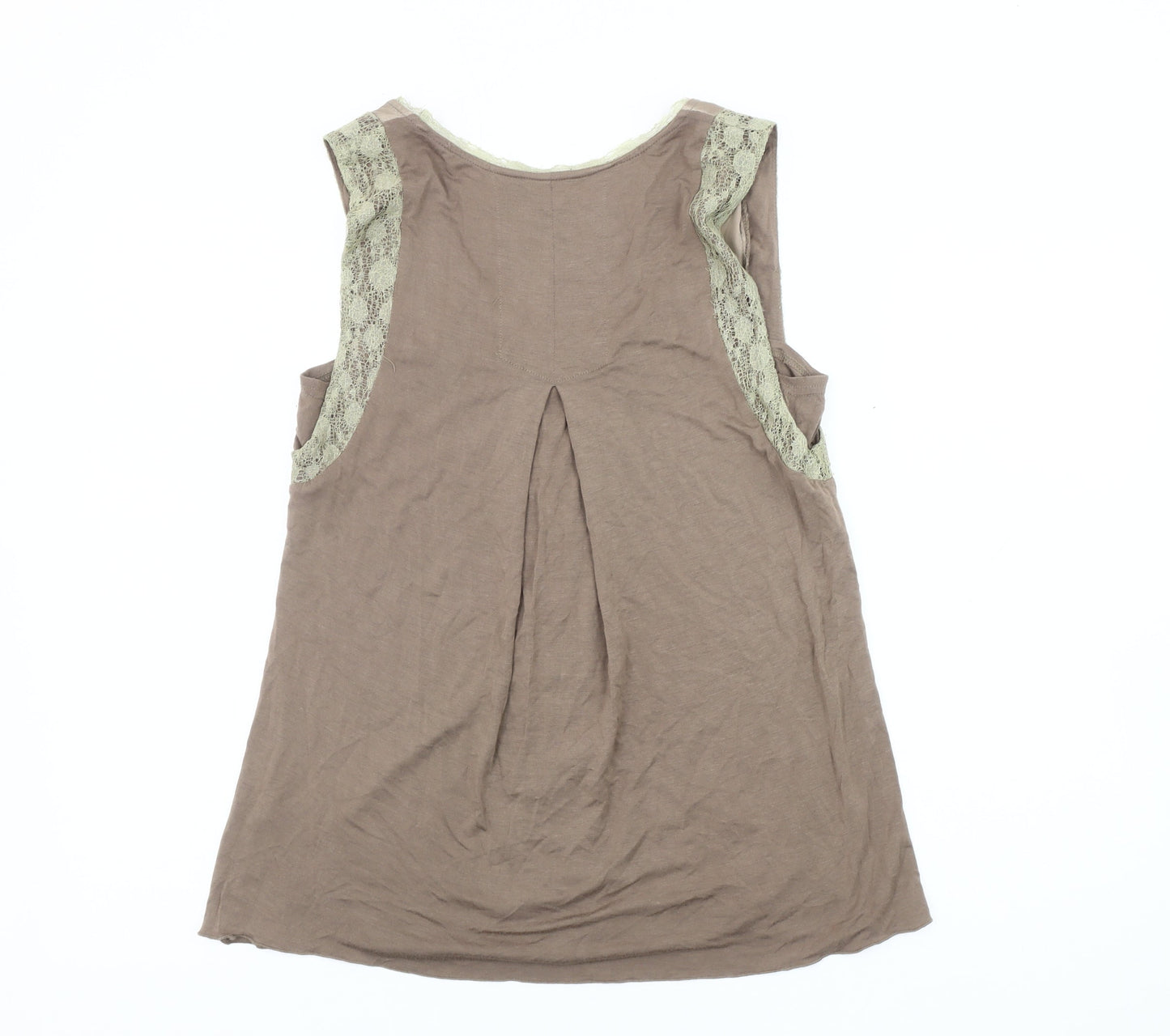 Cupio Women's Brown Sequin Lace Tank Top, Size S