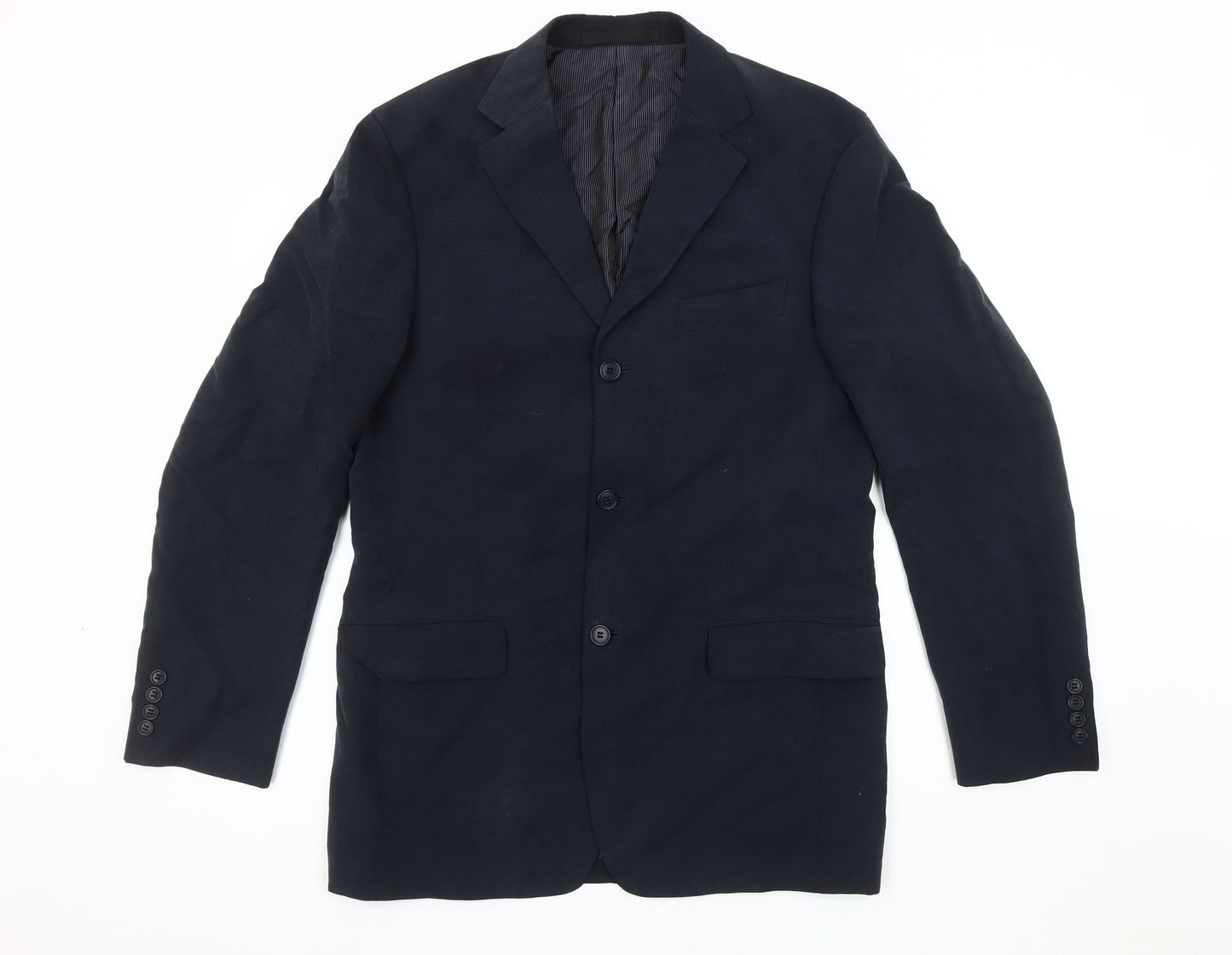 Marks and Spencer Men's Blue Blazer - Size 38R, Elegant Style.