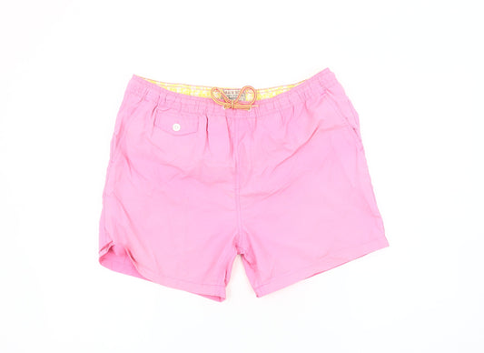 Brave Soul Men's Pink Medium Swim Shorts