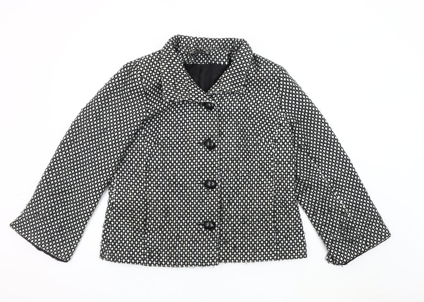 Joanna Hope Women’s Black Geometric Jacket Size 14
