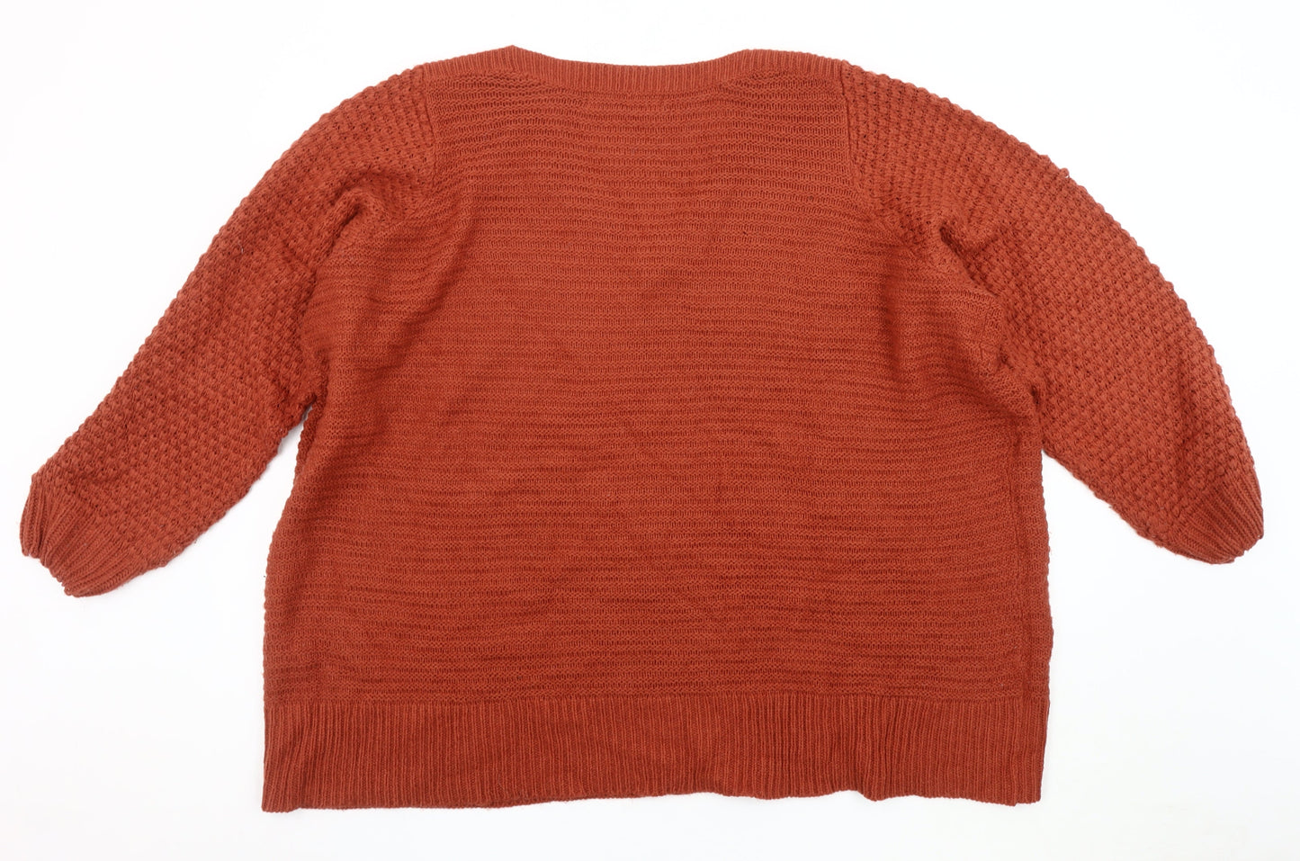 Vero Moda Women's Brown Acrylic V-Neck Pullover, Size 26-28