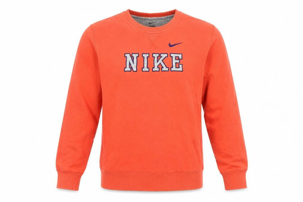 Nike Boys Orange Logo Sweatshirt XL Pullover Casual