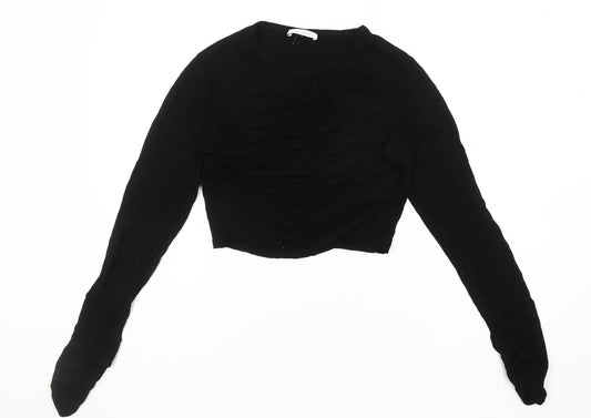 Ninety Percent Women's Black Crop T-Shirt XL