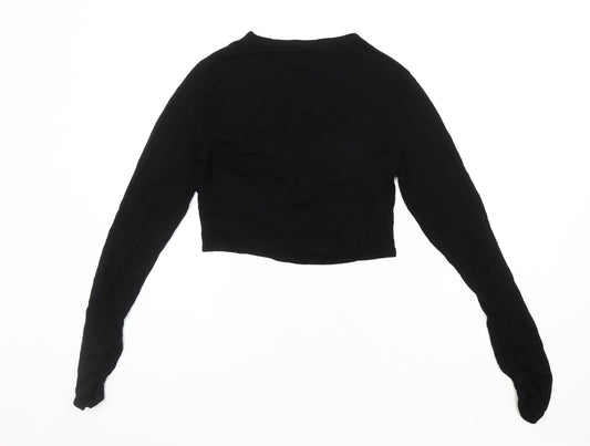 Ninety Percent Women's Black Crop T-Shirt XL