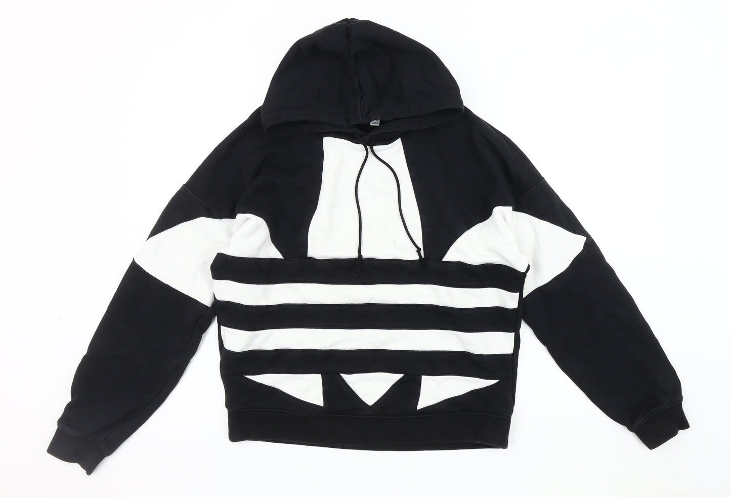 Adidas Women's Black Hoodie, Size 8, Pullover Style