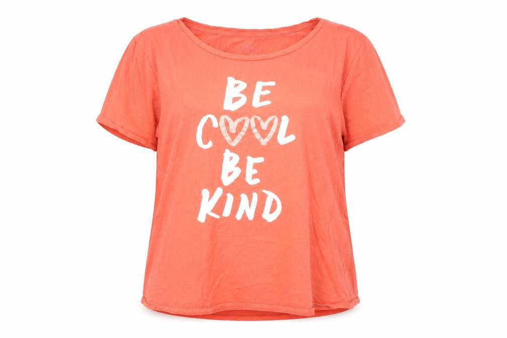 Front view of Sfera Women's Red Graphic T-Shirt, 2XL, Casual Short Sleeve