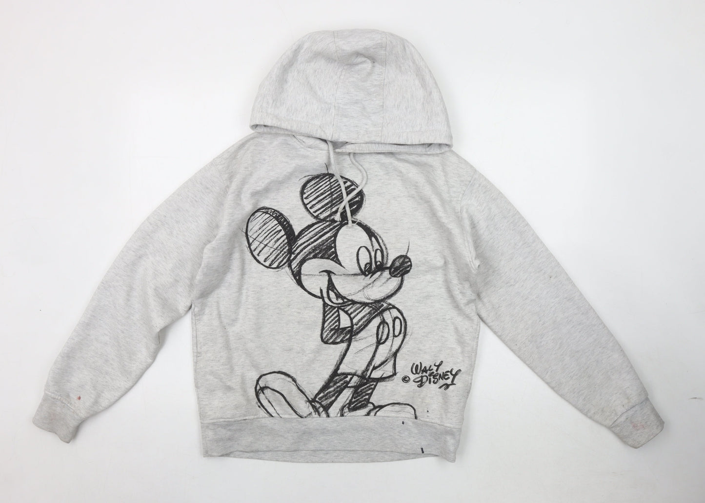 Disney Women's Grey Mickey Mouse Pullover Hoodie, XS
