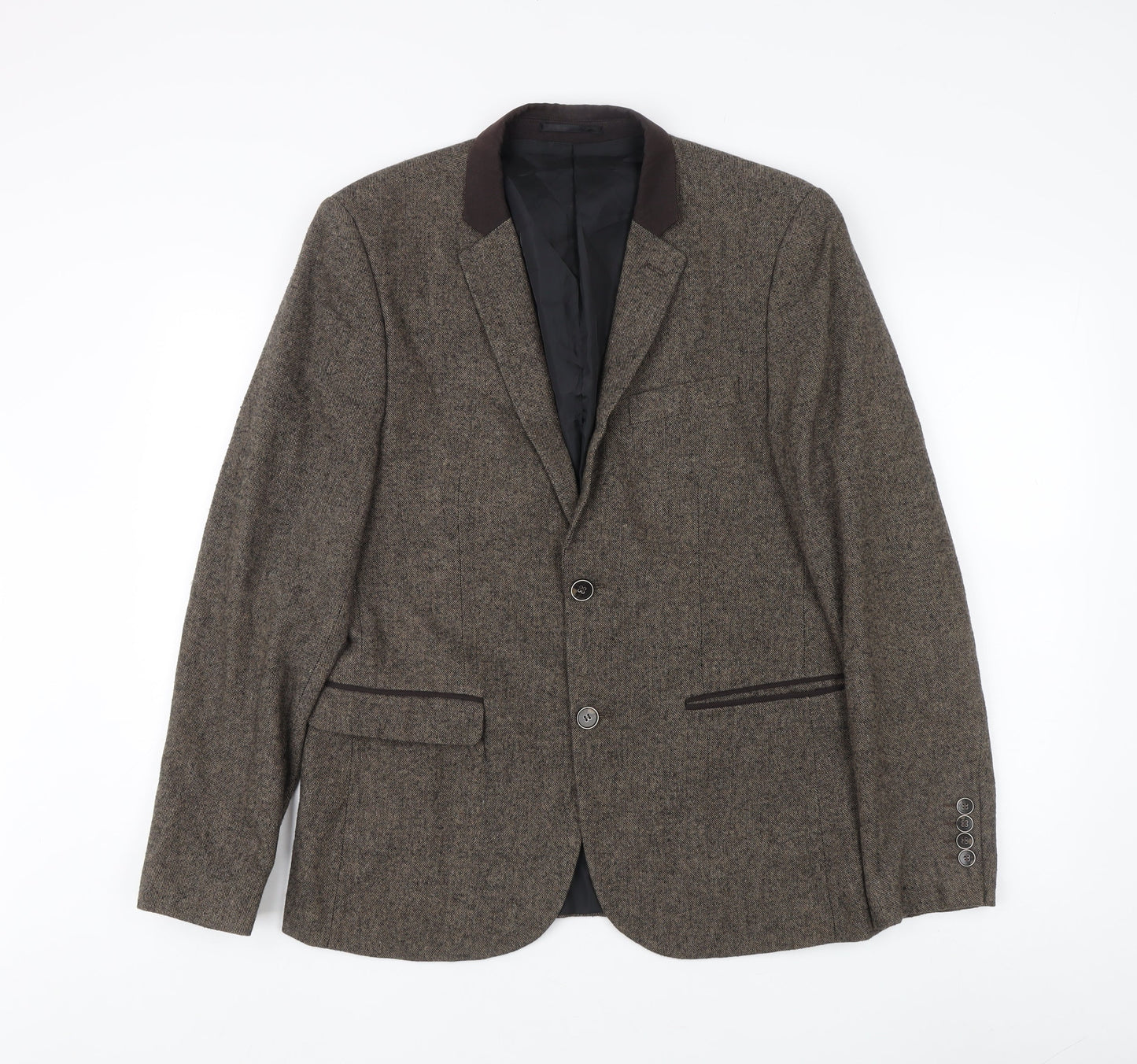 New Look Men's Brown Tweed Blazer 40R