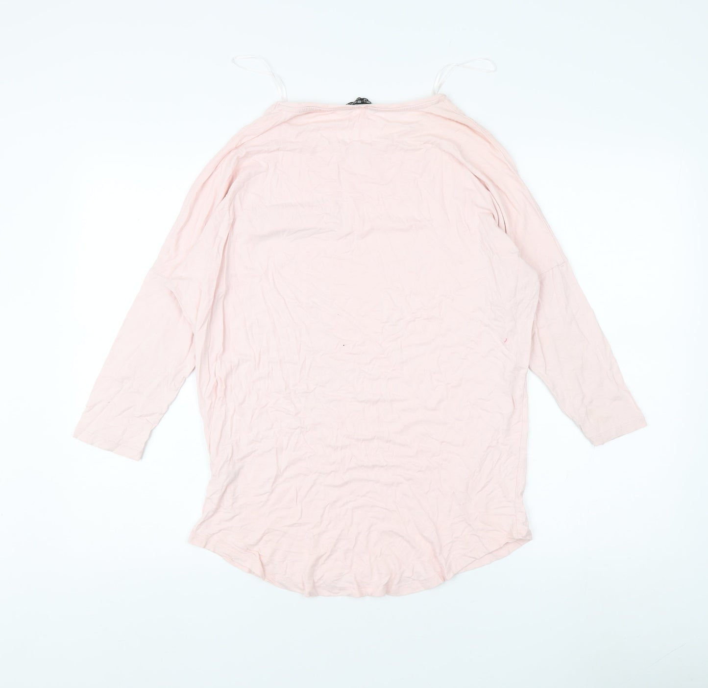 Select Women's Pink 3/4 Sleeve Boat Neck Top - Size 10