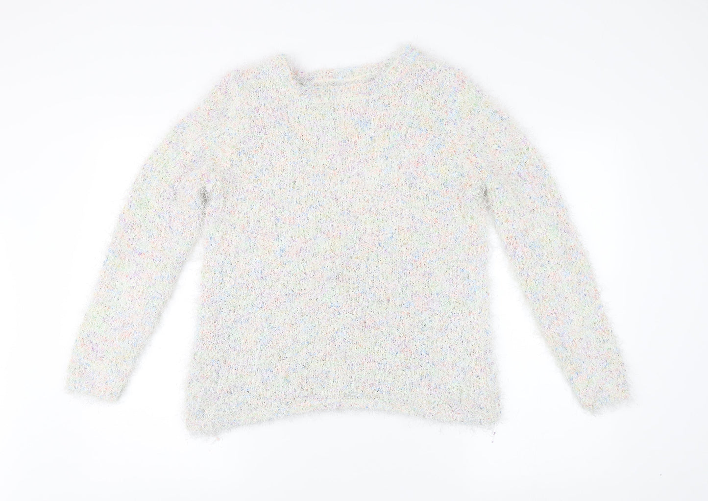 BHS Women's Ivory Chunky-Knit Pullover Jumper Size 16